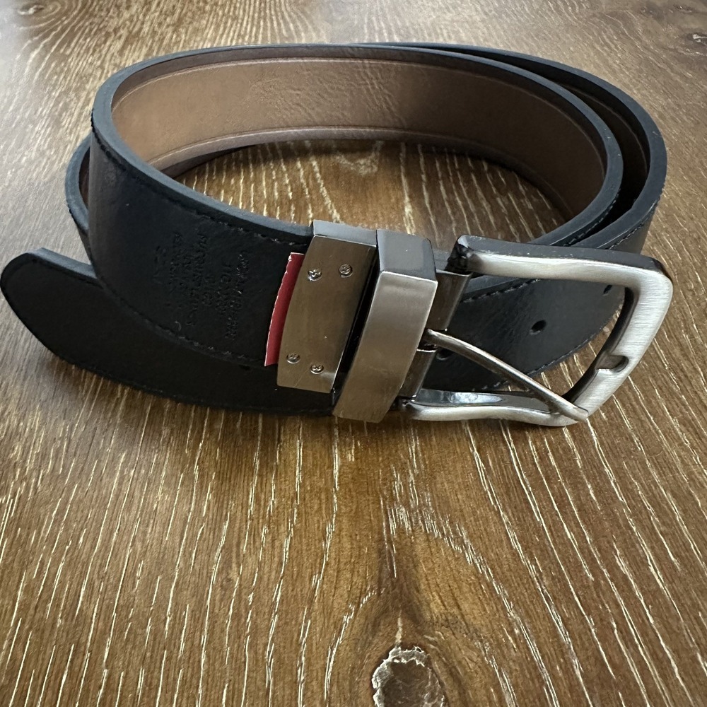 Dickies Belt Men's 40‎ Waist Reversible Double Stitch Black/Brown - Picture 2 of 4